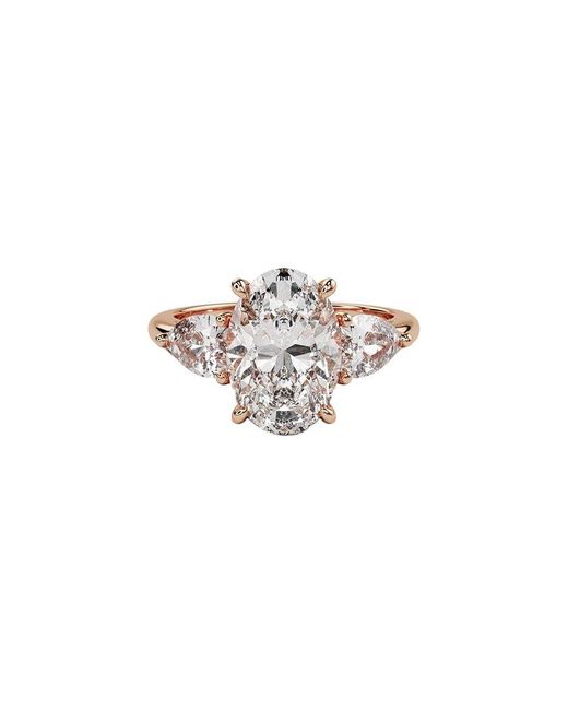 Lab Grown Diamonds White 14K Rose 3.40 Ct. Tw. Lab-Grown Diamond Ring