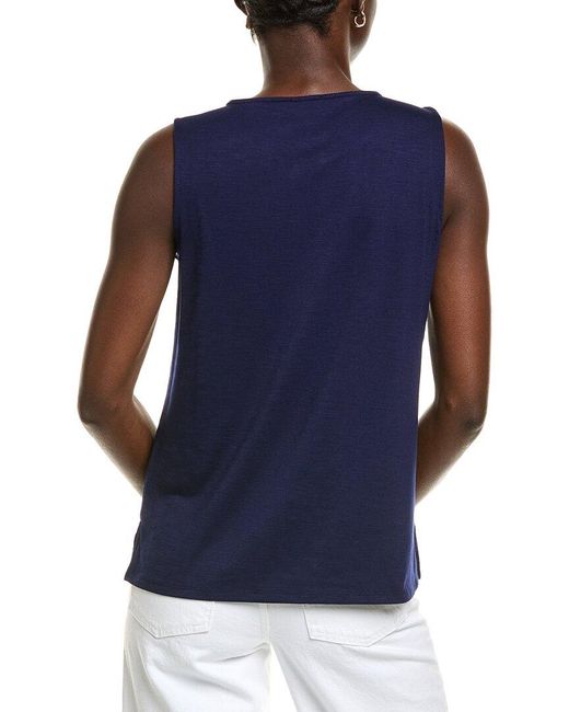 Jones New York Blue Embroidered Top