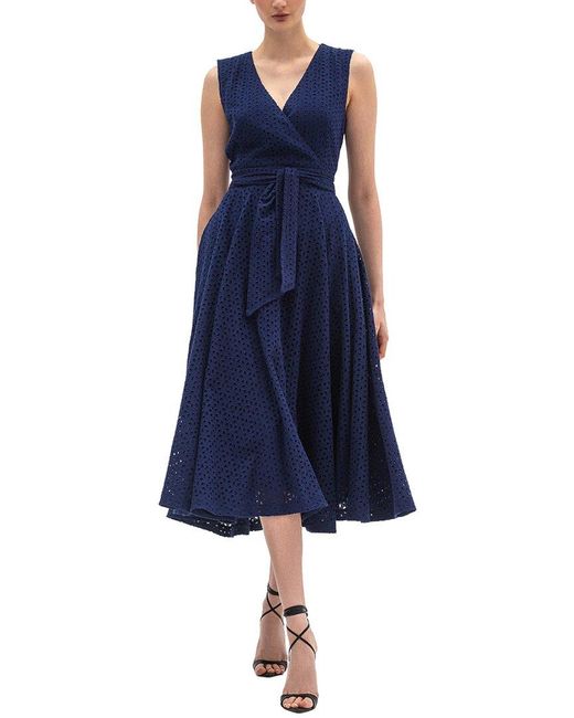 BGL Blue Sleeveless Midi Dress