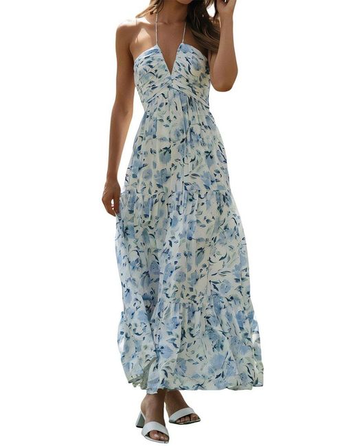 Linda Charm Blue Midi Dress