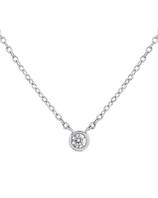 Sabrina Designs Metallic 14k 0.05 Ct. Tw. Diamond Solitaire Necklace