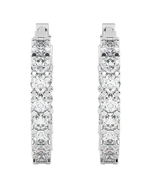 Diamond Select Cuts Metallic 14K 2.00 Ct. Tw. Diamond Earrings
