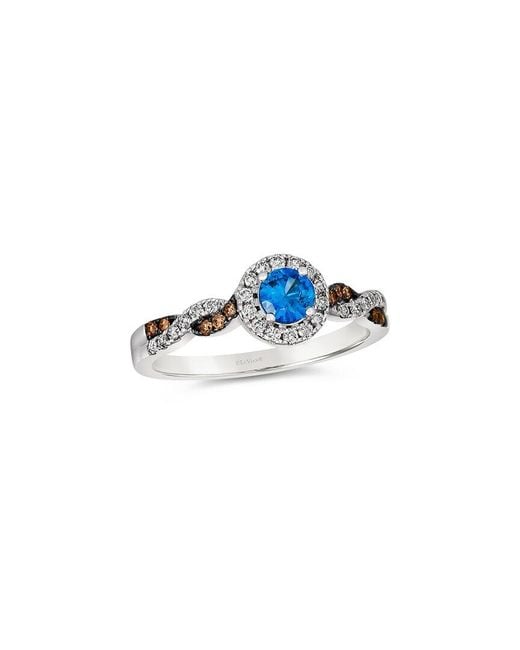 Le Vian Blue Chocolate Twist 14K 0.58 Ct. Tw. Diamond & Sapphire Ring