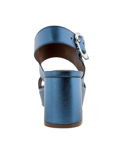 Aerosoles Blue Camera Suede Heeled Sandal