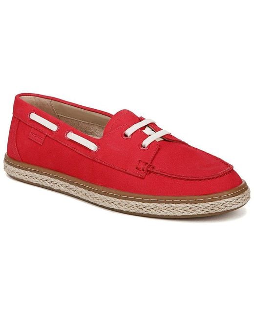 Vionic Red Bay Leather Boat