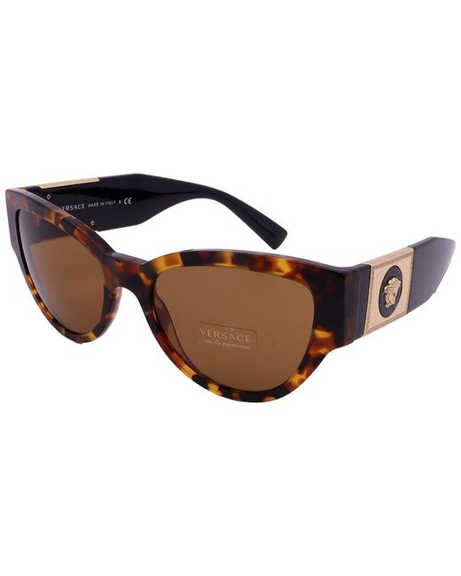 Versace Square 55mm Sunglasses in Brown Lyst