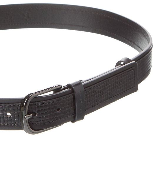 Ted Baker Black Jawdun Woven Leather Belt for men