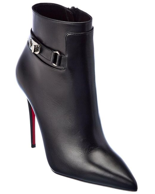 Christian Louboutin Lock So Kate 100 Leather Boot in Black | Lyst Australia