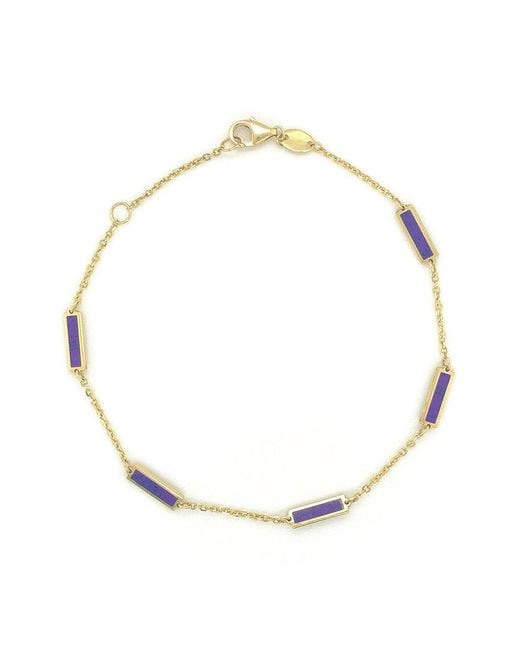 Sabrina Designs Metallic 14K Gemstone Station Bar Bracelet