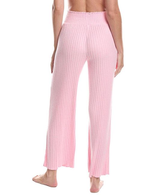 Z Supply Pink Dawn Smocked Rib Pant