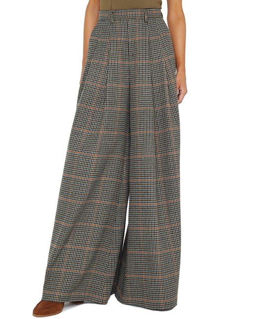 L'Agence Brown Dree Wide Leg Trouser