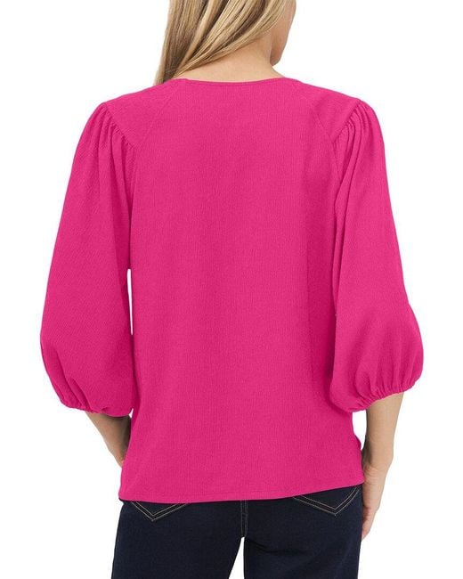 Vince Camuto Pink Puff Sleeve Top