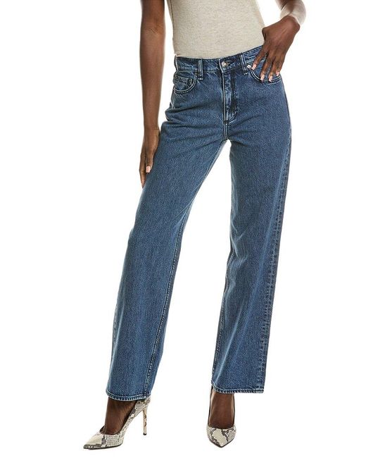 Rag & Bone Blue Shea Lennon Relaxed Full Jean