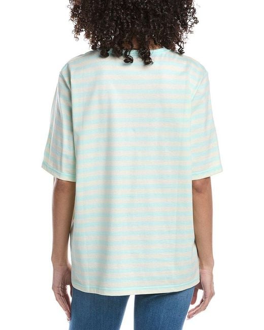 Marimekko Blue Tasaraita Unikko T-Shirt