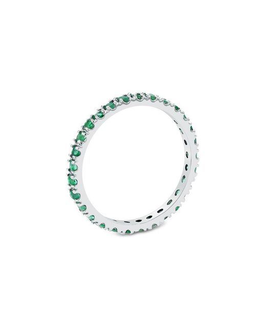 LEVARON White 14K 0.60 Ct. Tw. Emerald Stackable Ring