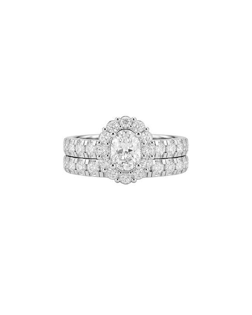 Lab Grown Diamonds White 14K 2.00 Ct. Tw. Lab-Grown Diamond Bridal Ring Set