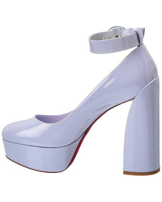 Christian Louboutin Purple Movidastrap 130 Patent Pump