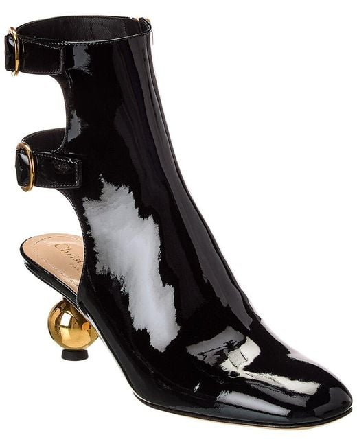 Dior Black D-Idole Patent Bootie