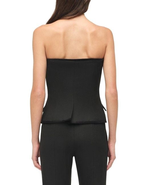 Jonathan Simkhai Black Cambrie Bustier Top