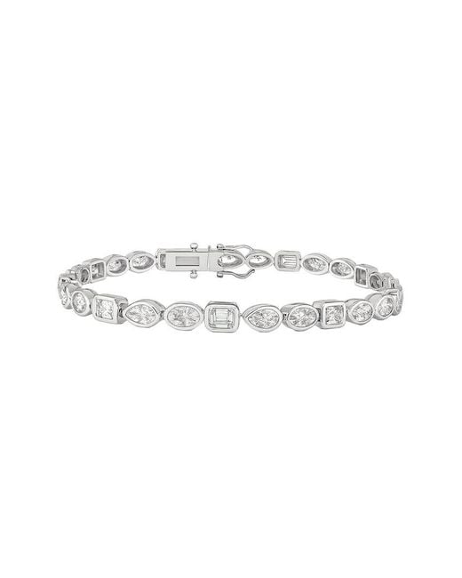 Prince Diamond & Jewelry White 14K 5.70 Ct. Tw. Lab-Grown Diamond Lab-Grown Multi- Shape Bracelet