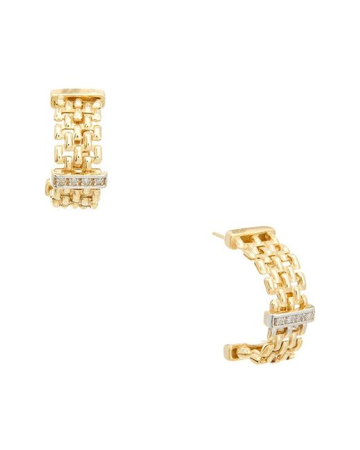 Meshmerise Metallic 0.12 Ct. Tw. Diamond 18K Over Earring