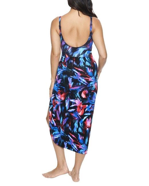 Miraclesuit Blue Fuego Flora Long Sarong