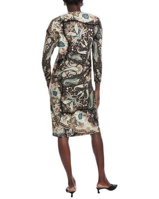 Etro Black Wool-Blend Shift Dress