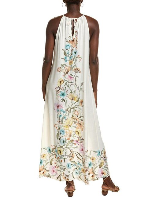 Vince Camuto Metallic High Neck Flowy Maxi Dress