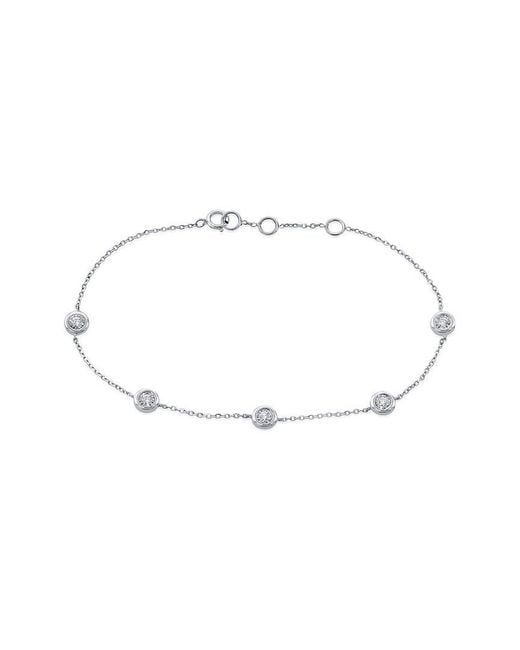 Sabrina Designs White 14k 0.15 Ct. Tw. Diamond Station Bracelet