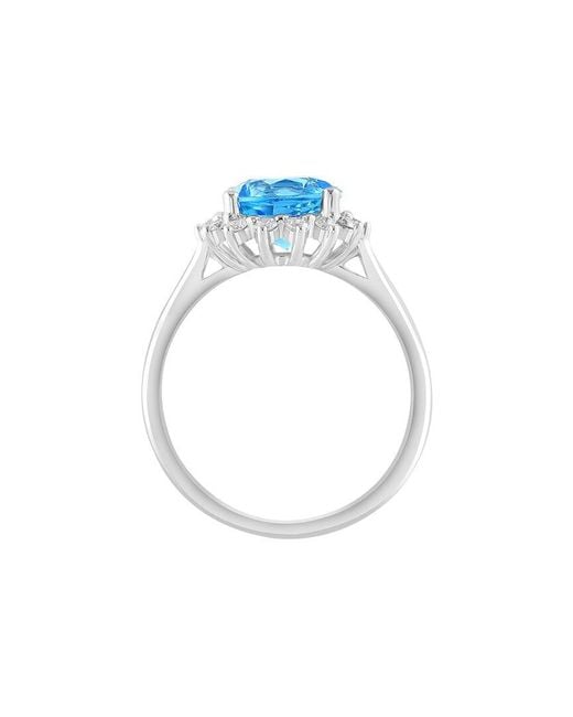 Effy Fine Jewelry Blue 14K 2.59 Ct. Tw. Diamond & Topaz Ring