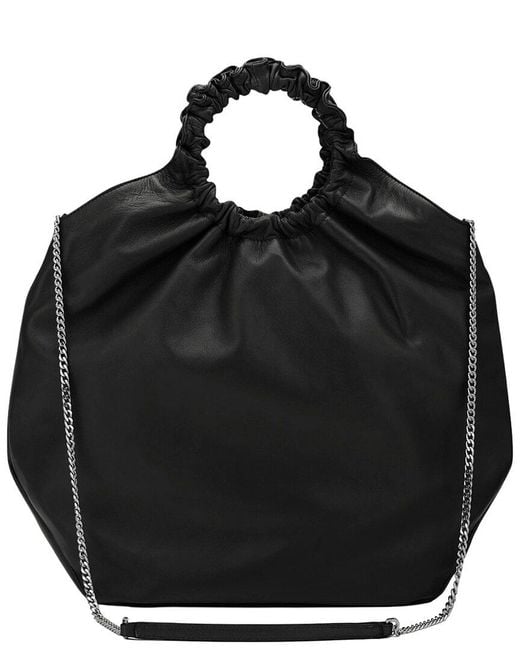 Agl Attilio Giusti Leombruni Black Gretty Leather Tote