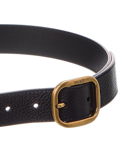 Loewe Black Rounded Leather Belt