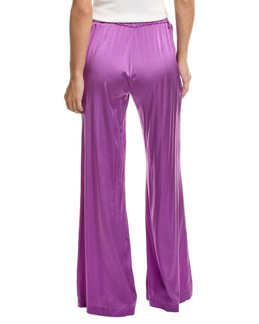 Forte_forte Purple Silk-Blend Pant