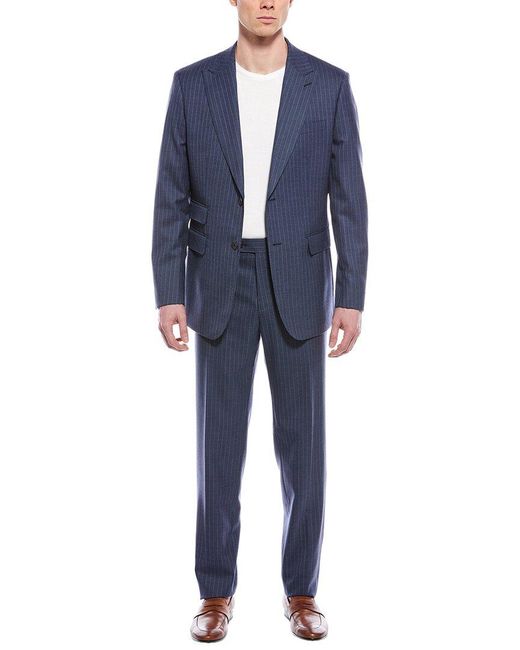 English Laundry Blue 2Pc Wool-Blend Suit for men