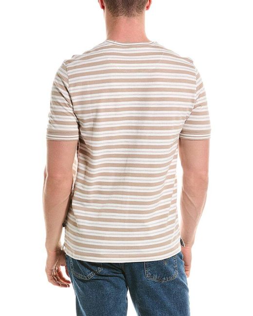 Ted Baker Natural Vadell Regular Fit Pique Linen-blend T-shirt for men