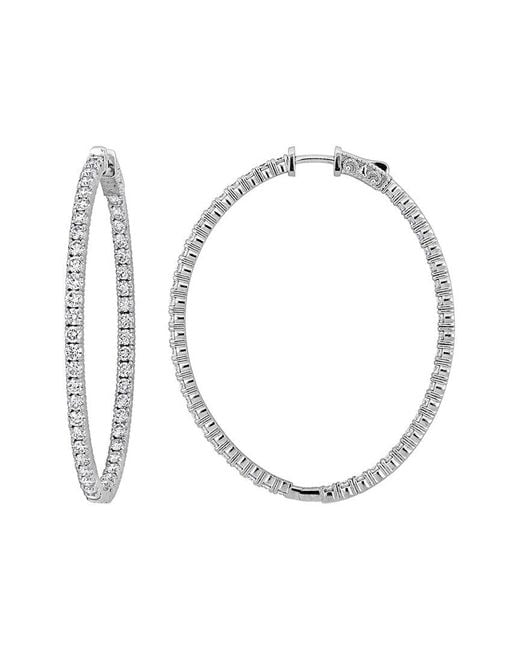 Created Forever White 14K 5.76 Ct. Tw. Lab-Grown Diamond Hoop Clip-On Earrings