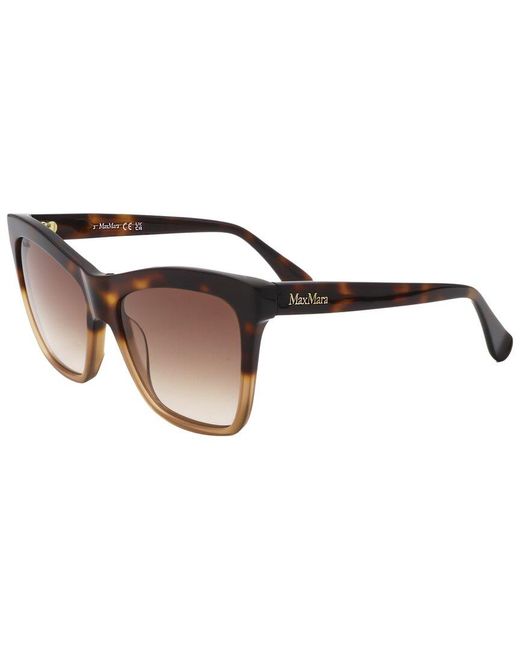 Max Mara Brown 55Mm Sunglasses
