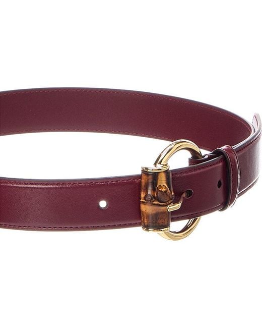 Gucci Red Bamboo Leather Belt