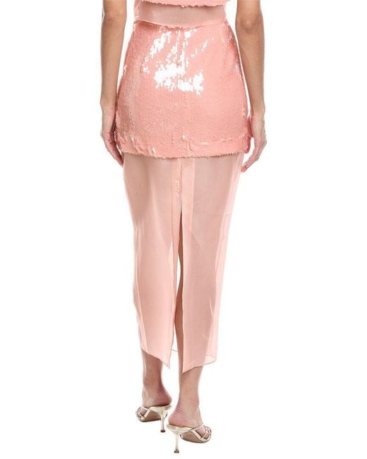 Toccin Pink Aurora Midi Skirt