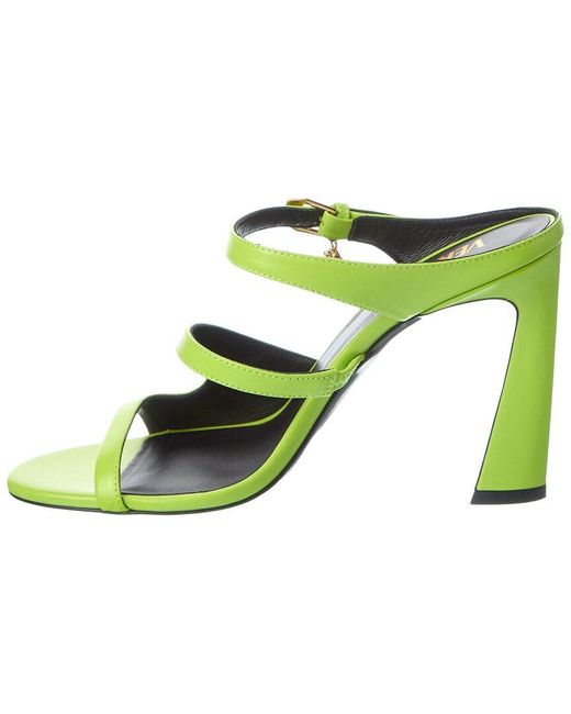 Versace Green Leather Sandal