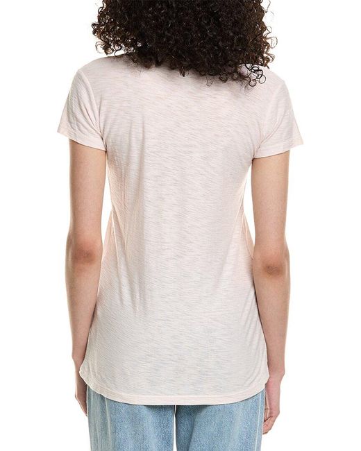 James Perse White Solid T-shirt