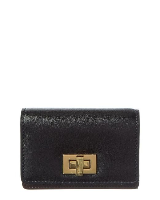 Fendi Black Way Small Leather Card Holder