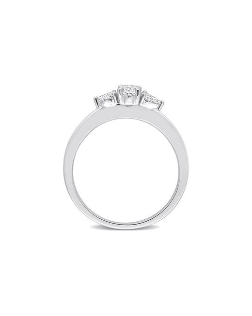 Rina Limor White 14K 0.49 Ct. Tw. Diamond Three-Stone Ring