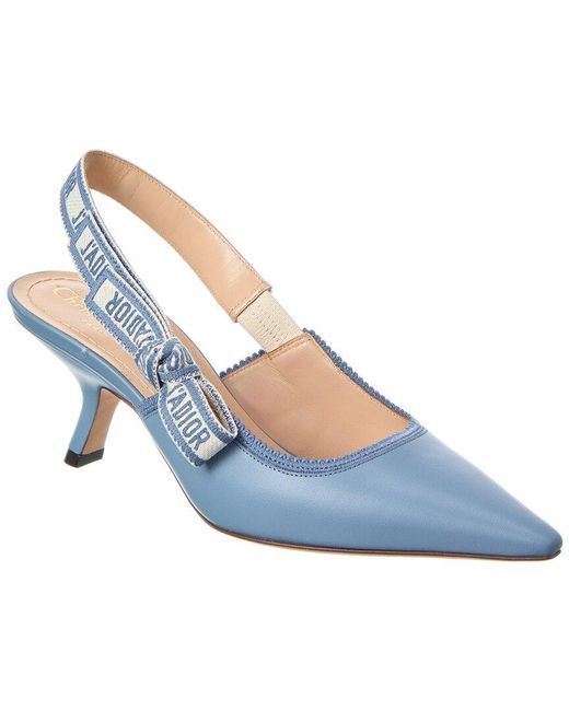 Dior Blue J'A Leather Slingback Pump