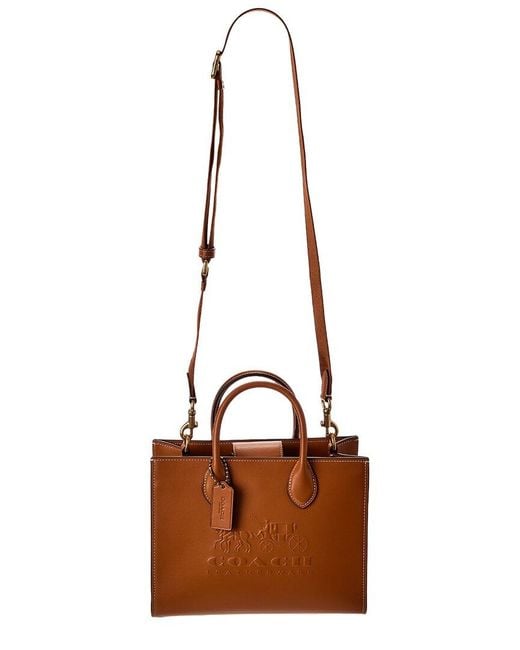 COACH Brown Ace Leather Tote 26