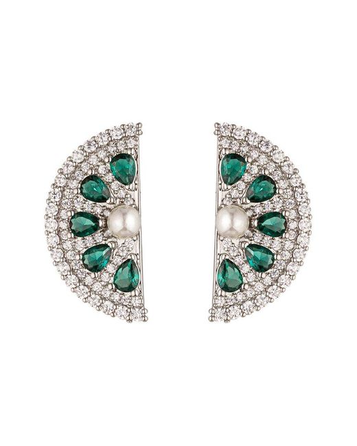 Eye Candy LA Metallic The Luxe Collection Cz Lime Slice Studs
