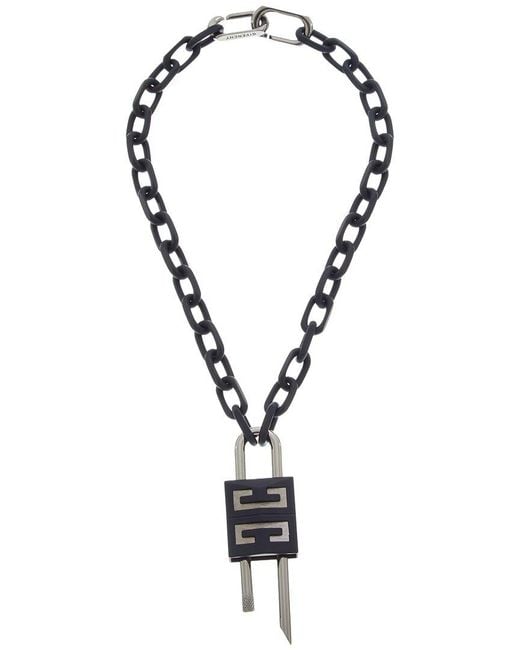 Givenchy Multicolor Padlock Necklace
