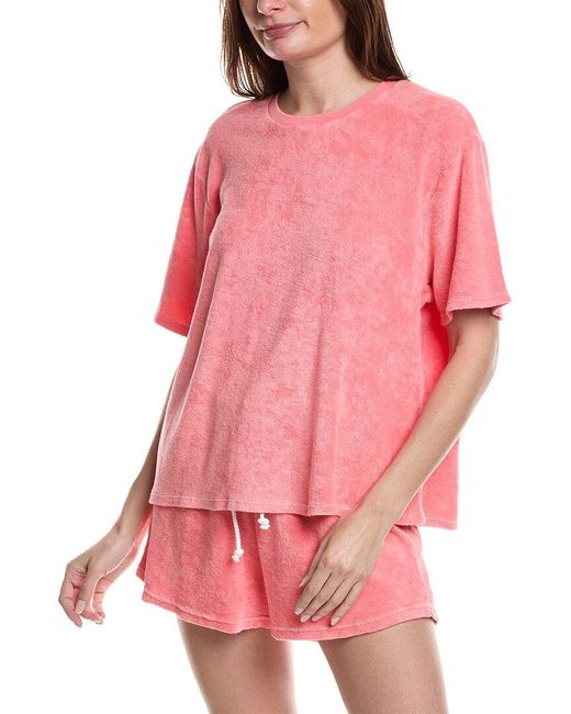 PERFECTWHITETEE Pink Loop Terry T-shirt