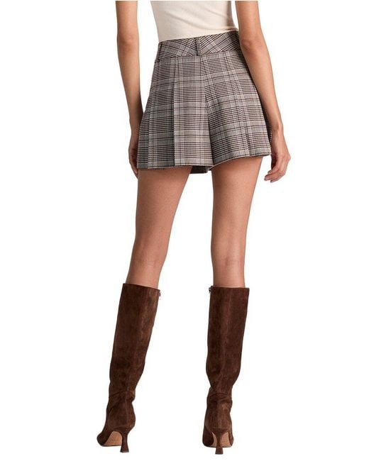 Alice + Olivia Gray Scarlet High-Rise Flutter Short