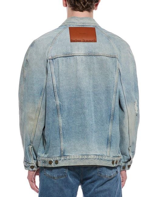 Palm Angels Blue Denim Jacket for men